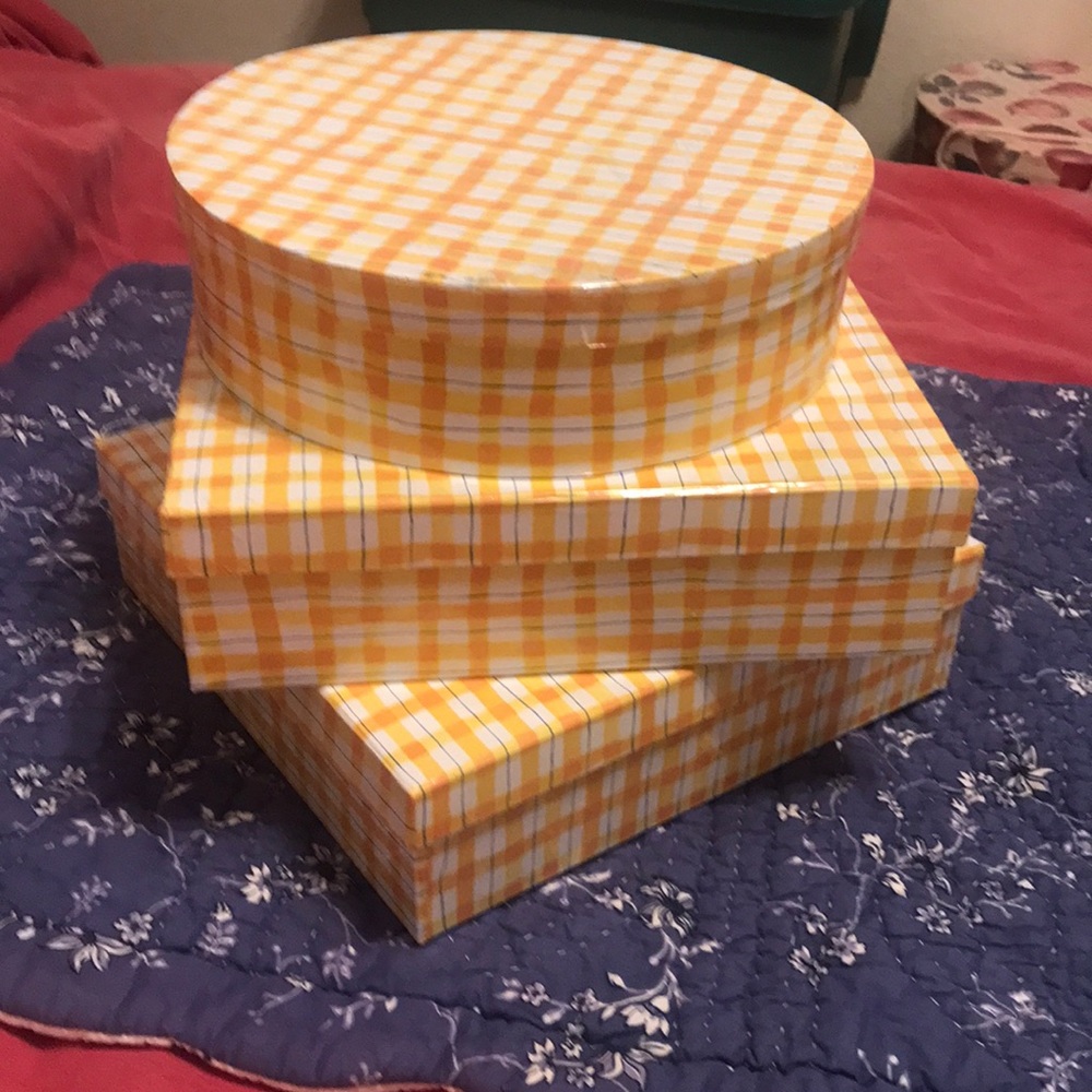 Boxes Storage Box Trio Yellow